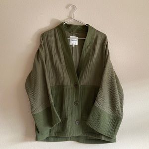 Madewell Lightspun Robe Jacket in Colorblock